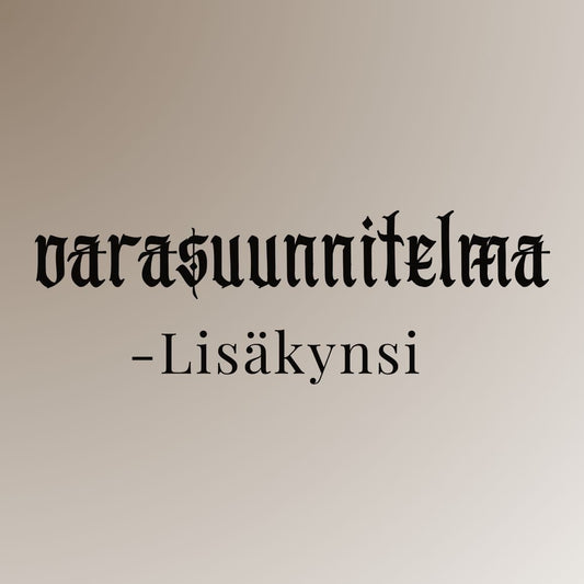 Varasuunnitelma